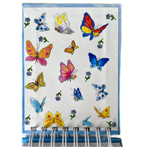 Suzy's Zoo Butterflies Blue Hardcover Small Spiral Memo Note Book Journal 3" x 4"