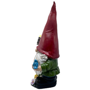 Red Hat Resin 9" Welcome Sign Gnome Figurine Statue Home & Garden Decor Carved Look