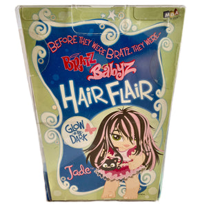 Bratz Babyz Doll Jade Glow In The Dark Hair Flair 4.5" with Pet Cool Kat Girls with Passion for Fashion NIB Toy Vintage 2007 NEW