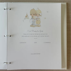 New Vintage Rare Precious Moments Baby Boy with Telescope Fill-In Memory Book Photo Keepsake Baby's First Year Little Sailor 1997 Refillable With Gift Box