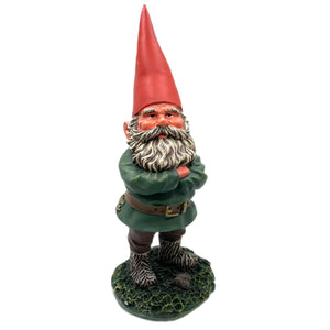 Classic Forest Garden Gnome Dave With Arms Folded 9" Resin Figurine New Vintage Collectible Statue by Rien Poortvliet Netherlands Rare