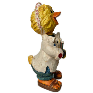 Vintage Suzy’s Zoo Suzy Ducken Duck Artist Painter Collectible Figurine Statue by Suzy Spafford United Design Corp Rare