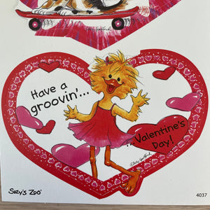 Suzy's Zoo School Valentines Valentine Cards 3 CT Vintage 2000