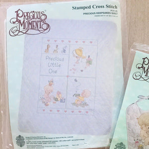 Precious Moments Precious Little One Vintage Counted Cross Stitch Quilt Kit
