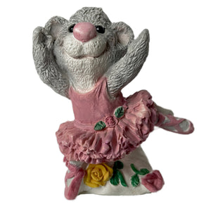Vintage Suzy’s Zoo Tilly Dancing Ballerina Mouse Collectible Figurine Statue by Suzy Spafford United Designs Corp Rare