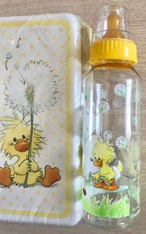 Little Suzy's Zoo 11pc Baby Shower Gift Set -  Diaper Bag, Bottle, Comb & Brush, Feeding Set, Changing Pad Unisex Baby Shower Gift