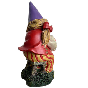 Classic Forest Garden Gnome Mary with Flute 8" Statue Mother & Child Resin New Vintage Collectible Figurine by Rien Poortvliet Netherlands