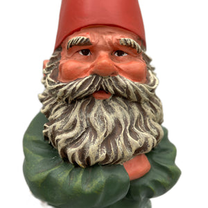 Classic Forest Garden Gnome Dave With Arms Folded 9" Resin Figurine New Vintage Collectible Statue by Rien Poortvliet Netherlands Rare