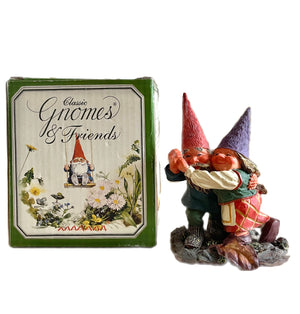 Forest Garden Gnomes Fryda and Fred Dancing 4" Gnome Statue Resin New Vintage Collectible Figurine by Rien Poortvliet