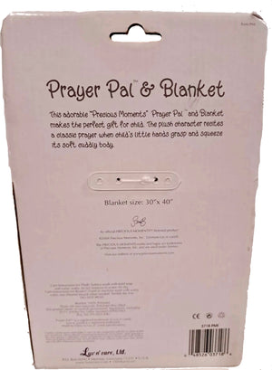 Vintage Rare Talking Precious Moments Baby Blanket & Girl Angel Plush Prayer Pal Doll Soft Rag Bedtime Praying Toy Baby Shower Gift Set