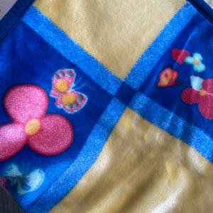 New Vintage Rare Precious Moments Baby Crib or Toddler Blanket Girl with Goose 'Make a Joyful Noise' Classic Luxury Royal Plush Raschel Thick Velvet Velour Minky Throw 50" x 60"