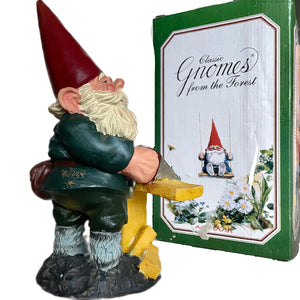 Classic Forest Garden Gnome Hein the Carpenter 10" Statue Resin New Vintage Collectible Figurine by Rien Poortvliet Netherlands Rare