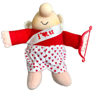 Vintage Valentine Ziggy Plush Rag 7" Doll 'I Love You' Cupid Angel with Wings & Bow 1988 Collectible Stuffed Soft Toy