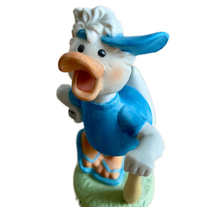 Vintage Suzy's Zoo Jack Quacker Baseball Player 4" Porcelain Statue Ceramic Figurine Suzy Spafford Collectible New