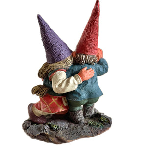 Forest Garden Gnomes Fryda and Fred Dancing 4" Gnome Statue Resin New Vintage Collectible Figurine by Rien Poortvliet