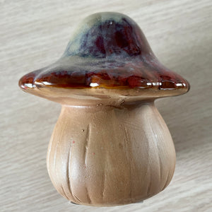 Glazed Decorative Ceramic 4" Mushroom Home or Garden Decoration Outdoor Indoor - Gnome / Fairy Garden Decor