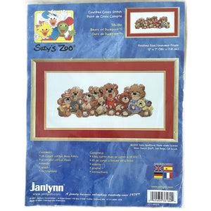 New Suzy's Zoo Counted Cross Stitch Kit or PDF Pattern Chart Instructions Bears of Duckport 15" x 10" Vintage 2001