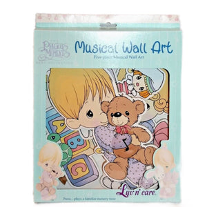 New Vintage Precious Moments Baby Nursery Musical Wall Art Decor Decals Boy Girl with Toys Set 12" 2001