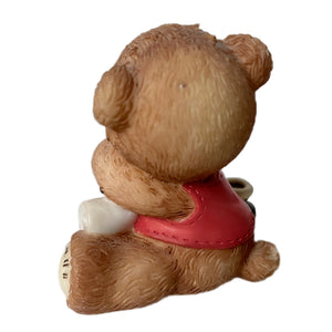 Vintage Suzy’s Zoo Willie Bear Figurine Thinking of you! Collectible Resin Statue by Suzy Spafford Enesco Rare 1999