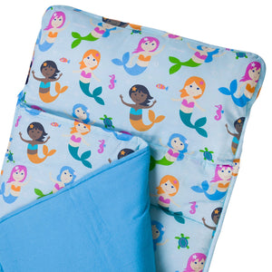 Mermaids Kids Blue Nap Mat - Child/Toddler Girl Sleeping Bag