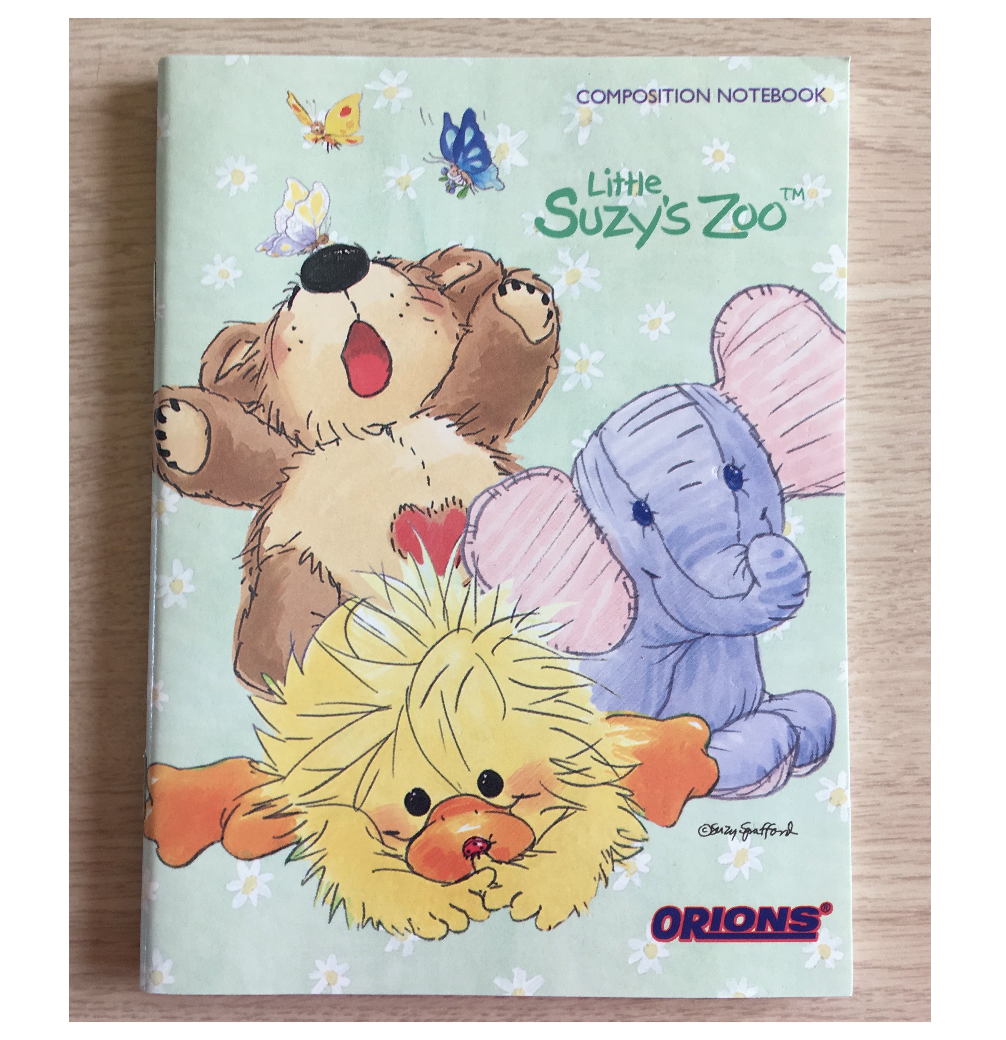 Little Suzy's Zoo Sage Green School Composition Notebook - Witzy Duck Boof  Bear Ellie Elephant 6