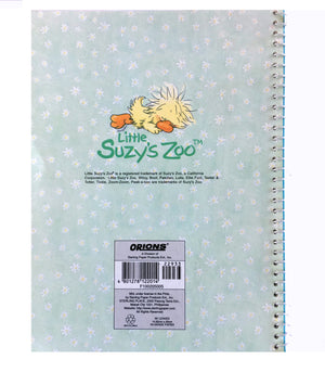 Little Suzy's Zoo Green Witzy's Wish Spiral Composition School Notebook 6" x 7 3/4" - Duck Elephant Giraffe Bunny