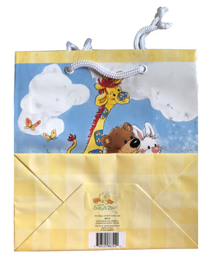 Vintage Little Suzy's Zoo Witzy Duck & Friends Medium Gift Tote Paper Bag Baby Shower Party / New Baby