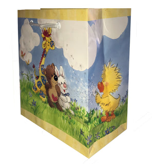 Little Suzy's Zoo Witzy Duck & Friends Medium Gift Tote Paper Bag Baby Shower / New Baby