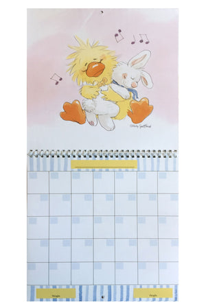 Little Suzy's Zoo Baby's First Year Calendar 13 Months Baby Records Animals in Basket Duck Bear Elephant Giraffe Bunny 'Witzy Loves'