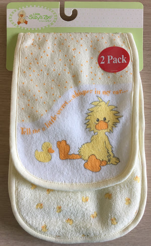 Little Suzy's Zoo Yellow Witzy Duck Burp Cloth 2-Pack