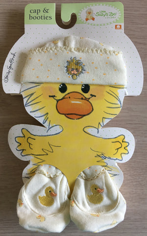 Little Suzy's Zoo Yellow Witzy Duck Cap & Booties Set