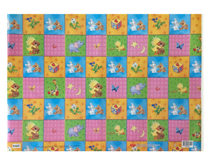 Little Suzy's Zoo Quilt Party Gift Wrap Wrapping or Scrapbook Paper Baby Shower or Child Birthday - Duck Boof Elephant Bunny Giraffe