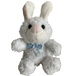 Little Suzy's Zoo White Lulla Bunny Plush Toy 7" with Rattle Baby Toddler Vintage Collectible