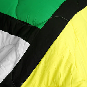 Green Black Yellow & White Geometric Blocks Teen Boy Bedding Twin Full/Queen Modern Comforter Set