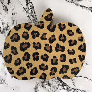 Leopard Animal Print Modern Fall Decor Plush Pumpkins & Signs Buffalo Check Black White