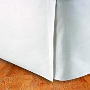 White Queen Bed Skirt / Dust Ruffle 14" Drop Microfiber
