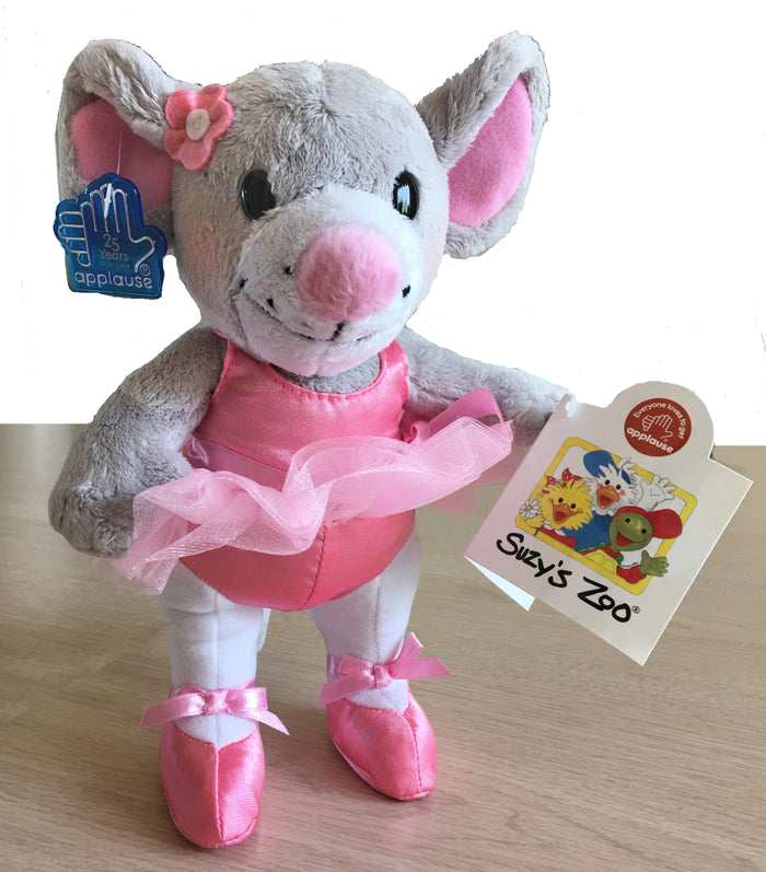 Suzy's Zoo Tilly Ballerina Mouse Collectible Poseable Plush Toy 9" by Applause New 2004