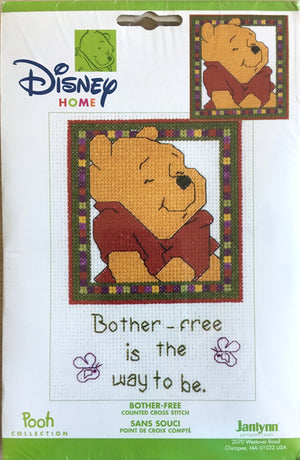 Winnie The Pooh Bother-free Counted Cross Stitch Kit 5" x 7"