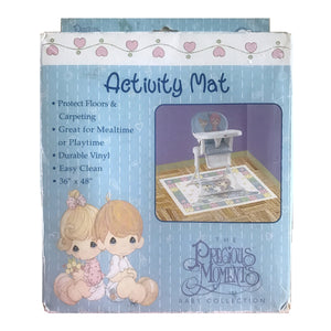 New Vintage Precious Moments Vinyl Baby Toddler Activity Protective Floor Mat Nursery Kitchen Bathroom Classic Boy & Girl Blankets & Pajamas Design Large 3 ft x 4 ft