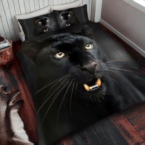 Majestic Black Panther Animal Twin Duvet Cover / Comforter Cover Bed Set 3D Photo Print