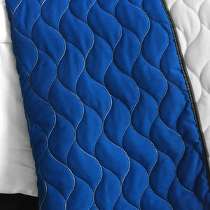 Red White Blue & Navy Striped Geometric Kids Boy Bedding Full/Queen Quilt Set Modern Bedspread