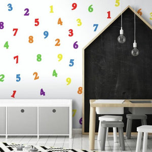 Rainbow Numbers Primary Wall Decals Stickers Peel & Stick