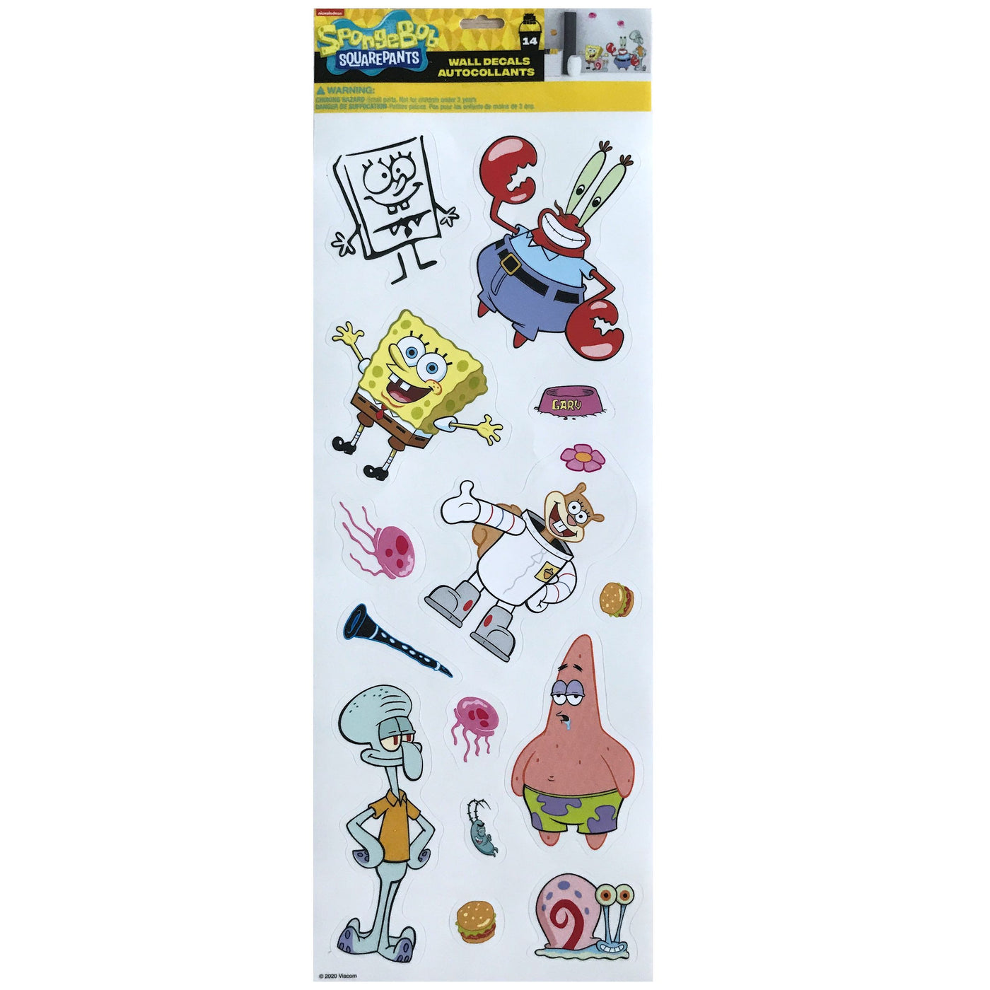 RoomMates Stickers Muraux Repositionnables Bob L'Éponge Squarepants - Décoration Enfant Facile