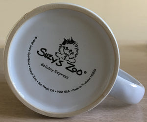 Suzy's Zoo Bears of Duckport Christmas Holiday Express Vintage Ceramic Mug 12 oz Cup