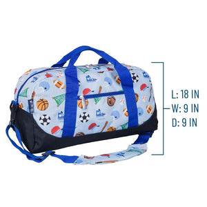 Blue Sports Games Kids Shoulder Duffel Bag