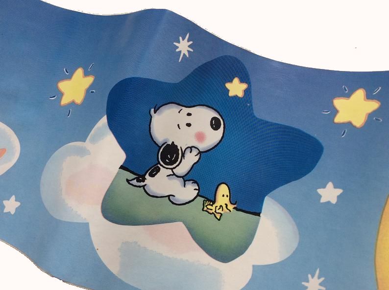 Vintage PEANUTS Snoopy Tunes Wallpaper Border with 40 Wall Decals Self  Stick 3M