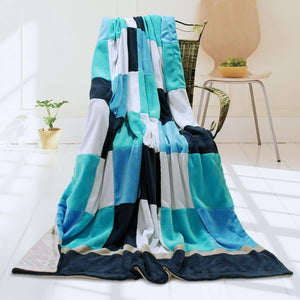 Blue Patchwork Blanket Style B - 025