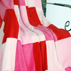 Various PInk Red Purple Patchwork & Striped Kids & Teen Fleece Blankets Twin/Full