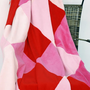 Pink Red Patchwork Blanket Style J - 030
