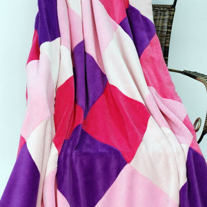 Pink Red Patchwork Blanket Style H - 031